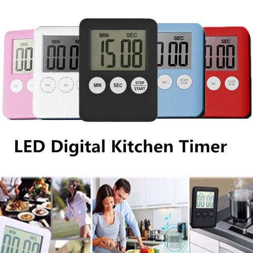 Dünnes Kochtimer Timer Küche Zeit Countdown Wecker Backpizza -Werkzeug-Rot 1