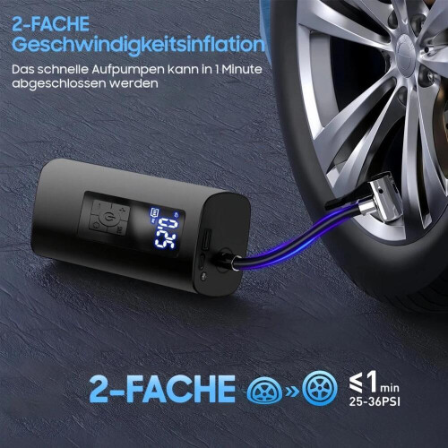 Ηλεκτρική αντλία αέρα 6000mAh, επαναφορτιζόμενη αντλία αέρα, 150 PSI, φορητ 2