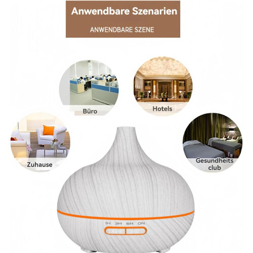 Humidifier, aroma diffuser, ultrasonic diffuser, 7 color changing, 550ml, for bedroom, office, yoga, spa, remote control 2