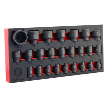 Britool 25Pc 1/2" Impact Socket Set 12Pt 8-36mm