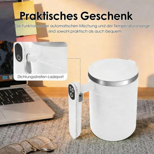 Μαγνητική κούπα καφέ 400ml με αυτόματη ανάδευση και ένδειξη θερμοκρα 1