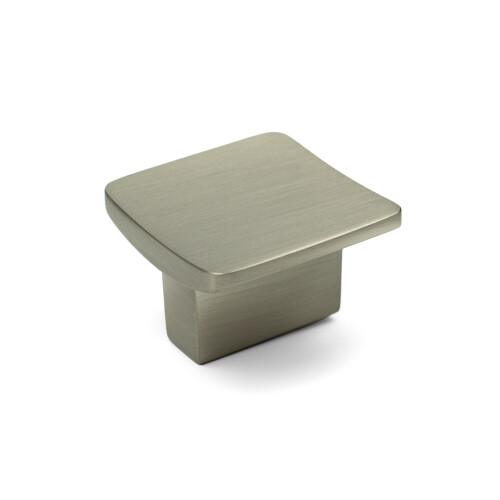Brushed Nickel Small Square Kitchen Cabinet Knob