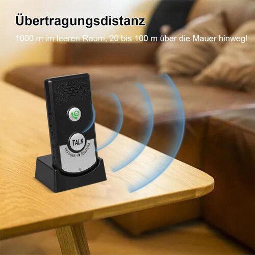 Wireless door intercom system, two-way intercom for home, hotel & hospital, 1000 m range, indoor use 1