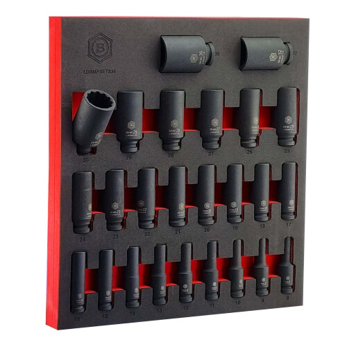 Britool 25Pc 1/2" Deep Impact Socket Set 12Pt