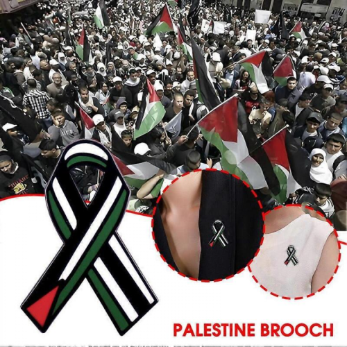 Palestinian Flag Ribbon Enamel Pin Backpack Hat Decoration 2