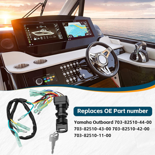 Συμβατό με Yamaha 703 - 82510 - 43 - 00 Εξωτερικός κινητήρας, Κλειδί διακόπτη ανάφλεξης 1