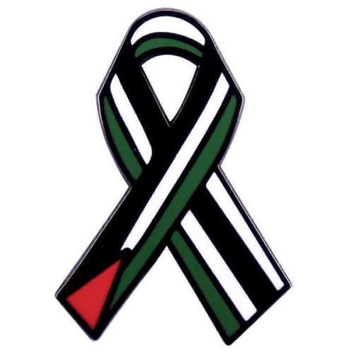 Palestinian Flag Ribbon Enamel Pin Backpack Hat Decoration