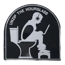 (B) Minuteur de toilettes 5 minutes imprimé, multifonctionnel, précis, sensible, décompression, cadeau amusant, minuteur de toilettes,