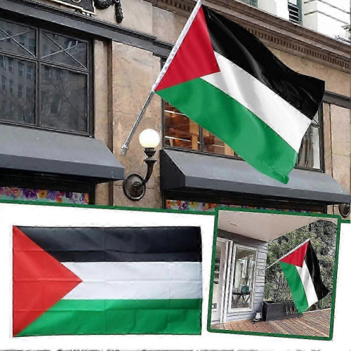 Gestickte Flagge des Landes Palästina, Polyestergewebe, 90 x 150 cm 1