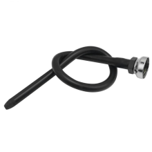 2026 Latest Model Silicone Nozzle Enema Attachment Reusable Douche Black Hose