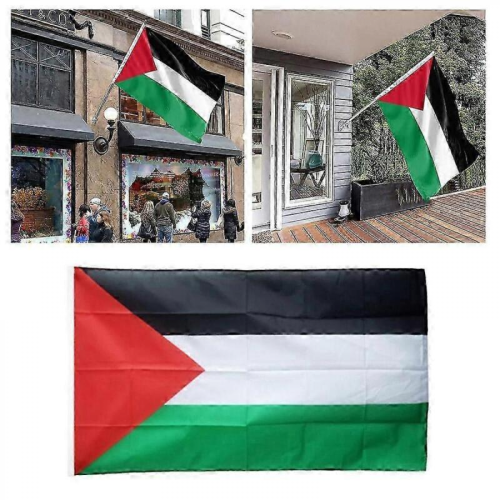 Gestickte Flagge des Landes Palästina, Polyestergewebe, 90 x 150 cm 2