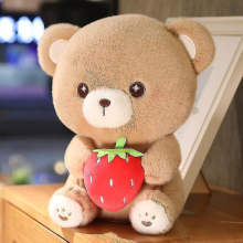 Erdbeerbär-Plüschtier, kreativer Teddybär, Kinderpuppe, Geburtstagsgeschenk