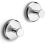 2Pcs Suction Cup Hooks Storage Hangers 11lbs Load-capacity Rust-Proof Polished 1