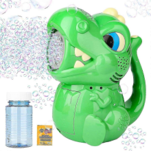 Machine Ă bulles automatique, souffleur de bulles dinosaure portable avec liquide Ă bulles, plus de 3000 bulles/min, cadeau d'anniversa