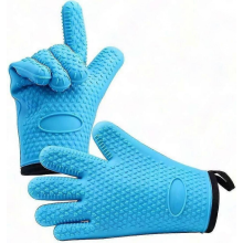 Heat Resistant Silicone Oven Gloves for BBQ & Baking - Non-Slip Food Grade, Up to 425F/218C