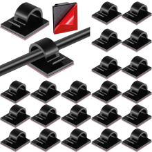 50er-Pack selbstklebende Kabelclips – Kabelorganisatoren für Schreibtisch und Wand (Kabelhalter)
