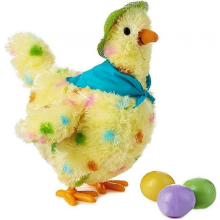 Eier Legendes Huhn Henne Plschtier mit Musik Spielzeug Puppe, Hahn mit Sound, Tanzt und schimpft, Geschenke fr Kinder, ca. 30 cm