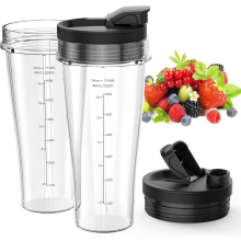 Ersatzteile für Ninja-Mixer, kompatibel mit 24-oz-Ninja-Mixerbechern mit Deckel