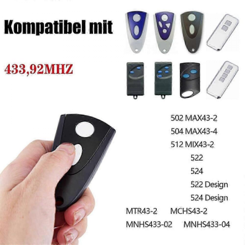 Ανοιχτήρι γκαραζόπορτας 433Mhz συμβατό με το τηλεχειριστήριο Tormatic Novotron 502 MAX43 2