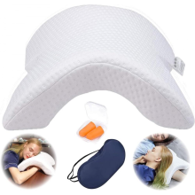 Memory-Schaum-Kissen mit Armlöchern, Paarkissen mit gewölbtem Tunneldesign (inkl. Schlafmaske und Ohrstöpseln)