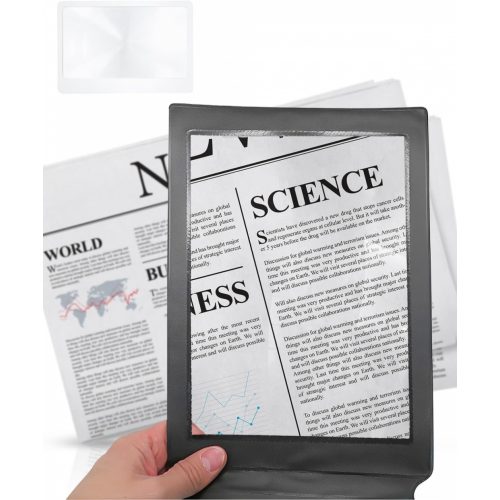 A4 Large Sheet Magnifier Lens - 10x Magnification For Book Reading