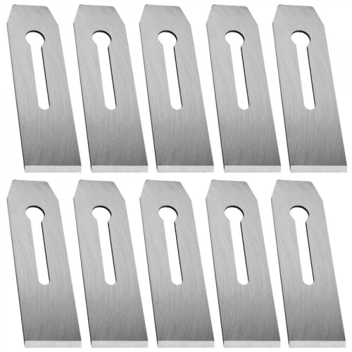 10 Pack Bench Hand Plane Blade Replacement Woodwork Planer Cutter Wide Iron Blades 44mm