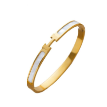 Titanium Steel H Letter Bracelet Fashion Shell Light Luxury Wrist Chain Jewelry