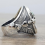(11)Doodskop Sterling Zilveren Ring 3