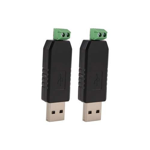 Lot de 2 adaptateurs série convertisseurs d'interface USB vers RS485 pour câble de communication PLC 1
