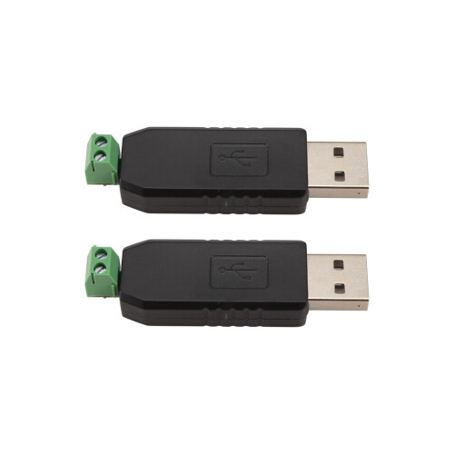Lot de 2 adaptateurs série convertisseurs d'interface USB vers RS485 pour câble de communication PLC 2