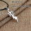 Collier en acier inoxydable avec initiale musicale, pendentif étoile et breloque éclair, finition argentée. 5