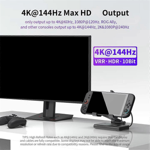 Dockingstation compatibel met Switch 2, dubbele koelventilator, 4K 60Hz 2