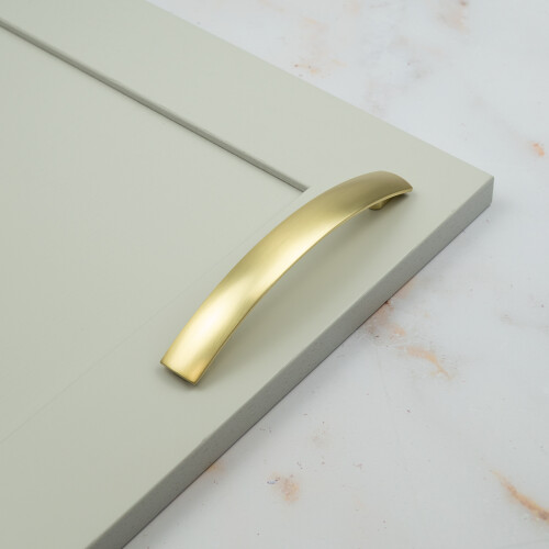 Brushed Brass Cabinet Bow Handles (128mm Handle) 1