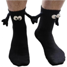 Socken mit Magnetsaugnäpfen, Augen und Händen – Lustige Paarsocken, die Händchen halten – Geschenkidee