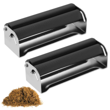 Stück Tabakroller aus Metall, manuelle Zigarettenrollmaschine, 70 mm, einfach zu bedienendes Zubehör zum Ausgießen von Zigaretten (Schw