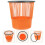 Coș de gunoi cu design deschis, mare, PP, design simplu, fund rezistent 6