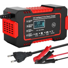 Intelligentes tragbares Batterieladegerät 12V 24V 8A mit LCD-Bildschirm für Autos, LKWs und Motorräder