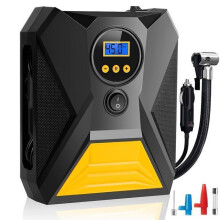 Tragbarer 12-V-Autoreifenfüller, 150-PSI-Luftkompressor mit Digitalanzeige, automatischer Abschaltung und LED-Leuchte