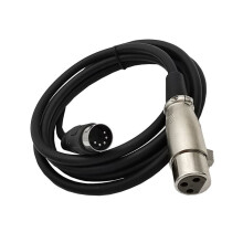 2er-Pack 5-poliges DIN-auf-3-poliges XLR-Audiokabel für Musikinstrumente, MIDI- und Audioanschlüsse, Stecker auf Buchse