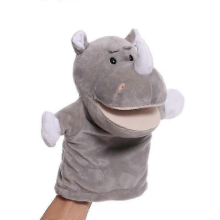(22) Cartoon dierenhandpop pluche speelgoed met beweegbare mond interactief speelgoed voor kinderen leuk cadeau