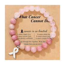 (A)Borstkankercadeaus Inspirerende armbanden voor vrouwen en meisjes Armband met rode steen en strik