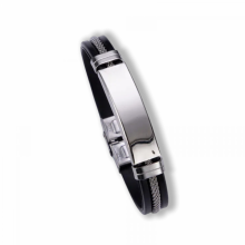 Oveallgo Sugarfirm titanium polsband, roestvrijstalen gegalvaniseerde armbanden