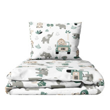 Baby Comfort 2 Piece Children Quilt Duvet & Pillow Set 80x70 cm 12M+ (Safari Cars)
