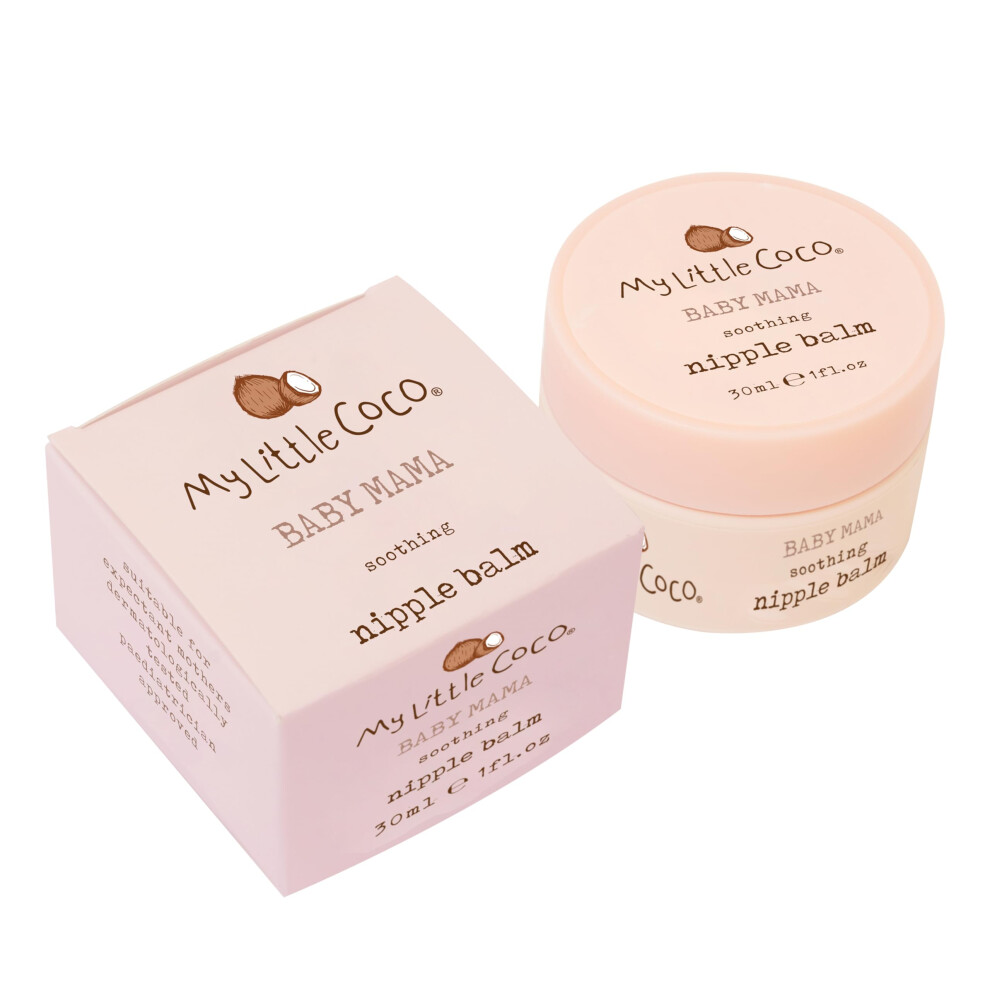 My Little Coco Baby Mama Soothing Nipple Balm 30Ml – Lanolin-Free, Organic Coconut Oil & Shea Butter For Hydration & Relief – Paediatrician Approv