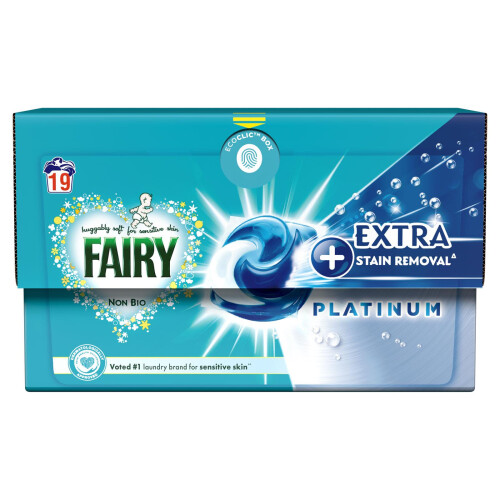 Fairy Fairy Platinum Sensitive Non Bio Laundry Pods 19 Washes