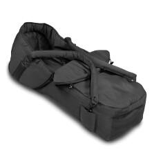 hauck 2 in 1 Carrycot & Footmuff, Black - Universal Fit for Most Pushchairs & Strollers from Birth up to 9 Months with Zipper & Detachable Carry Handl