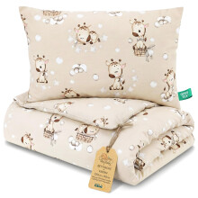 Totsy Baby Toddler Duvet Pillow Set 90x120 cm Quilt 40x60cm Cushion - Coton Lightweight Breathable Bedding Insert for Cot Nursery Travel Cots bed Inse