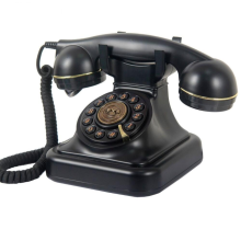 Retro fastnettelefon, gammeldags vintage fastnettelefoner med klassisk metalklokke Retro telefon