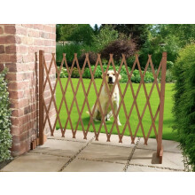 New||Freestanding Expanding Wood Trellis Gate, Foldable Wooden Pet Barrier for Garden and Outdoor Use, Dimensions: H90 x D30 x W117cm (Approx.)||