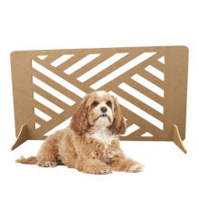 See-Through Wooden Stopper Barrier – Freestanding Dog Stopper for Stairs | Dog Barrier Gate | Puppy Gate for Stairs Indoor | No Drilling Required (7